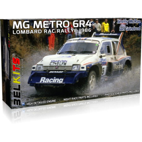 Kit 1/24 MG Metro 6R4 RAC Rally Lombard 1986 Belkits