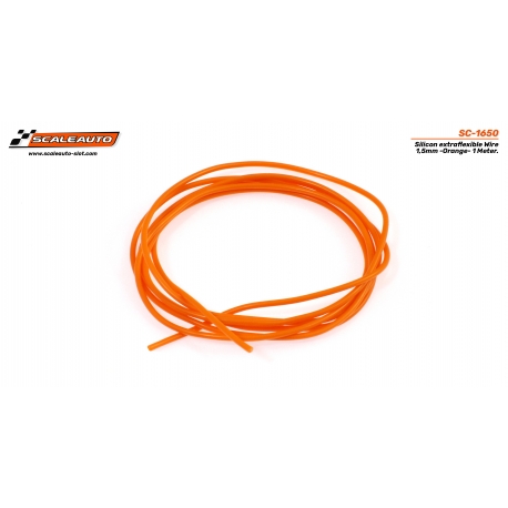 Cable 1,5 mm. naranja siliconado 1 metro Scaleauto